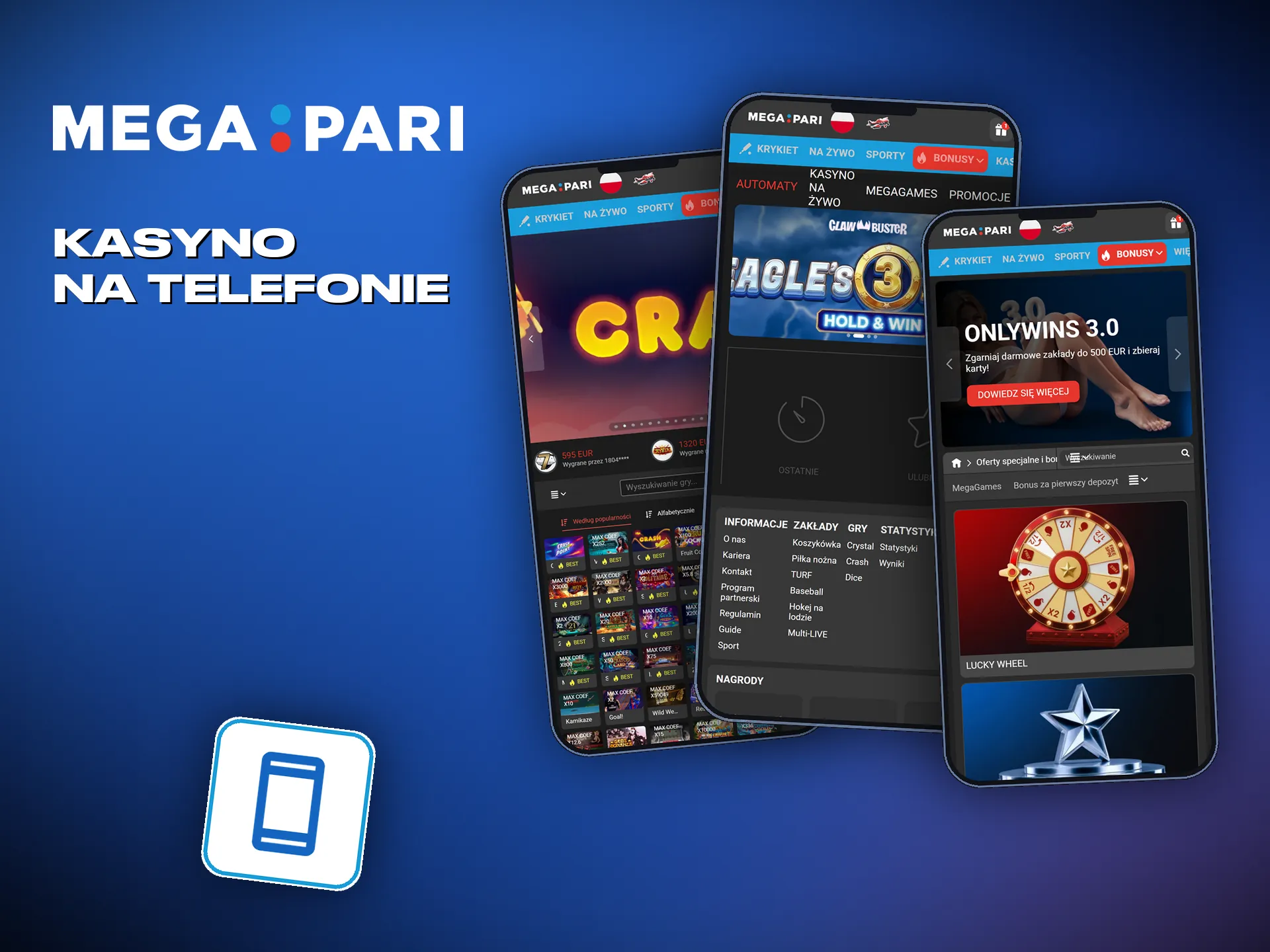 Megapari na telefonie, w przeglądarce i jako PWA