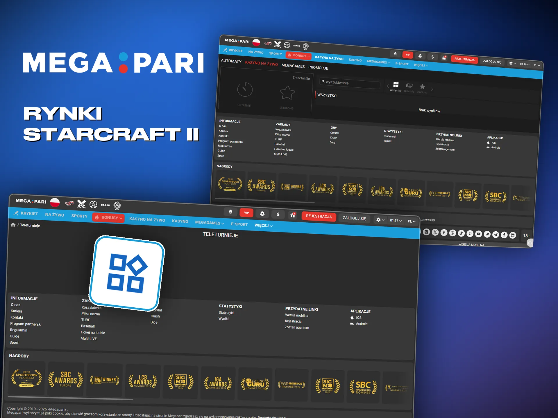 Megapari obejmuje StarCraft II razem z handicapem map