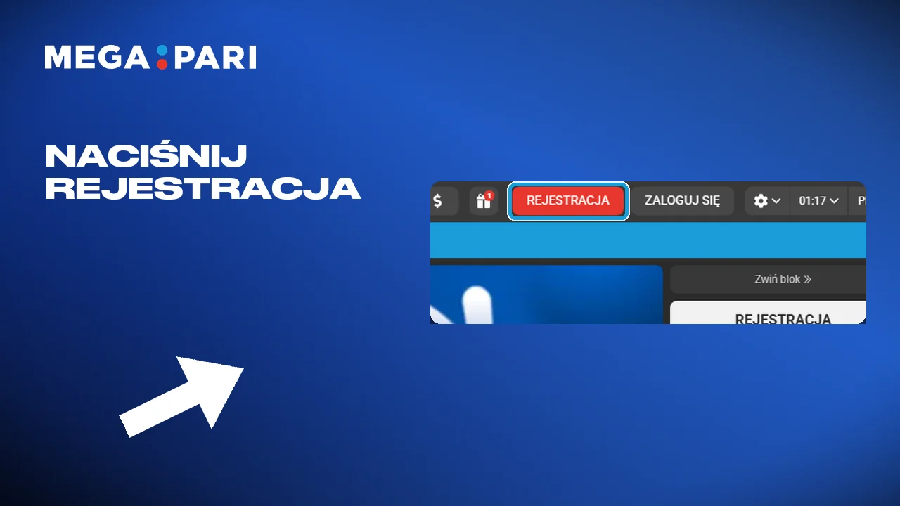 Kliknięcie rejestracji otwiera formularz
