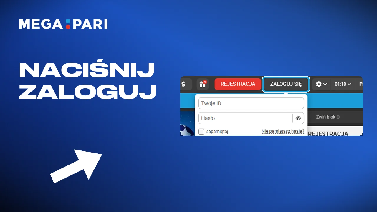 Kliknięcie logowania otwiera ekran wejścia