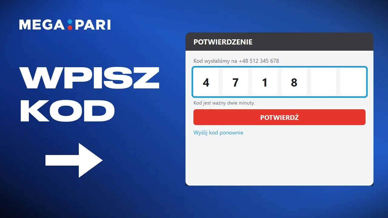 Przy dodatkowej weryfikacji wpisuje się przysłany kod