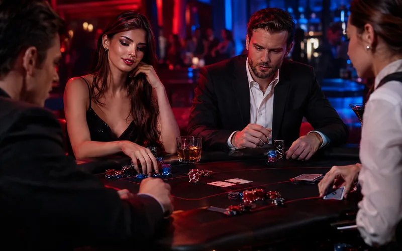 Gry stołowe w Megapari, w tym blackjack i poker
